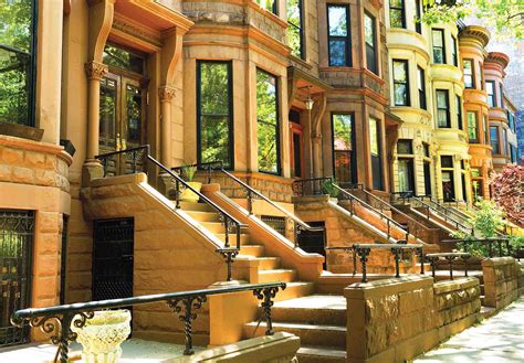 Wallpaper Mural Famous Brownstone Row Houses in Brooklyn, New York ...