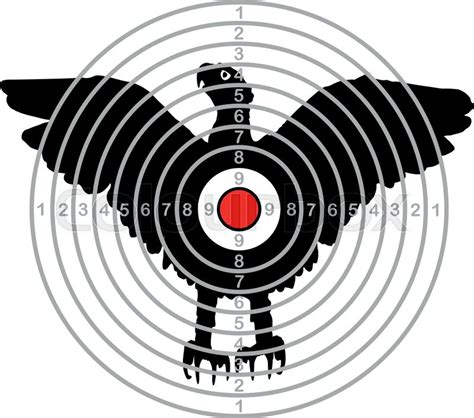 Target shooting range bird eagle ... | Stock vector | Colourbox