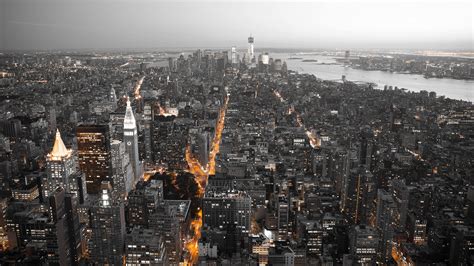 Download New York City by Night HD wallpaper for 2560 x 1440 ...