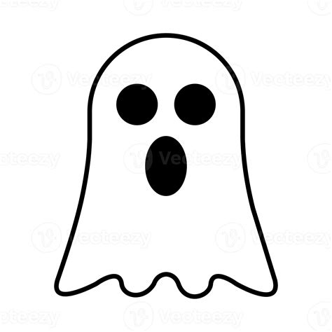 Cute ghosts outline doodle cartoon illustration. Ghosts coloring book ...