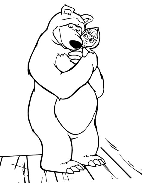 Masha And The Bear Coloring Pages Pdf – Thekidsworksheet