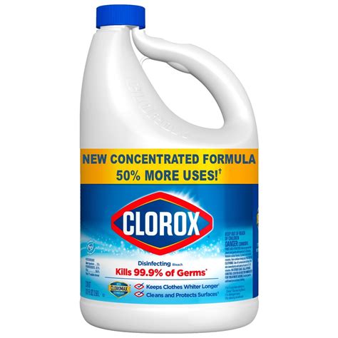 New - Clorox Disinfecting Bleach, Regular (Concentrated Formula), 121 ...