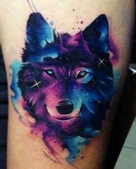 Galaxy Wolf Tattoo