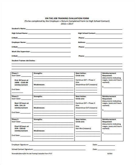 FREE 25+ Sample Training Evaluation Forms in PDF | MS Word
