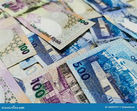 Qatar Currency Riyals. Qatar Economy Stock Image - Image of middle ...