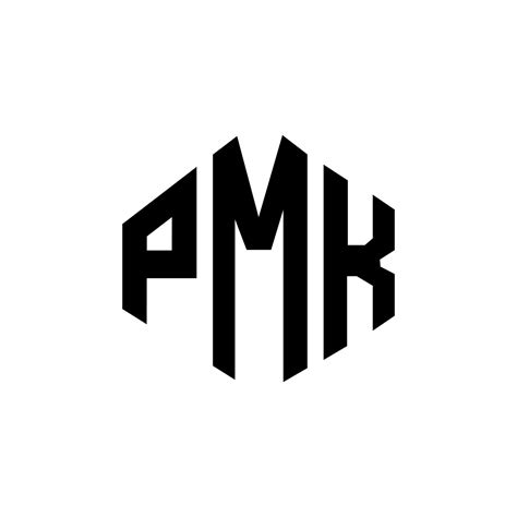 PMK letter logo design with polygon shape. PMK polygon and cube shape ...