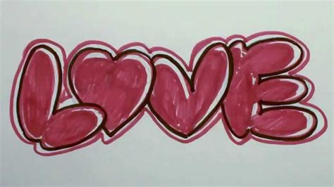 How to Draw Graffiti Letters - LOVE in Bubble Letters | MAT - YouTube