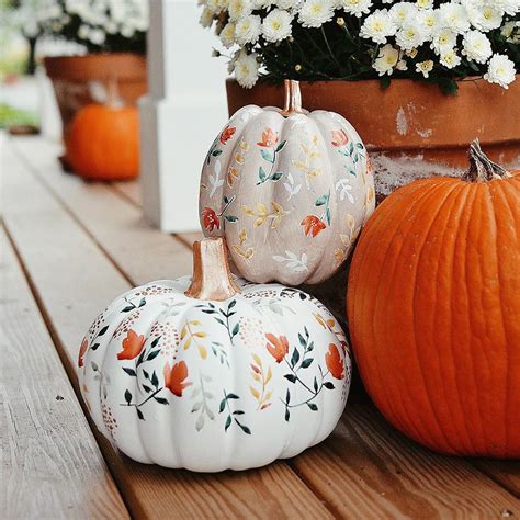 Pumpkin painting ideas - No carving pumpkin decor