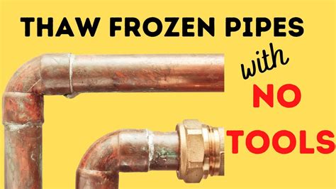 How to Thaw Frozen pipes without any tools - YouTube