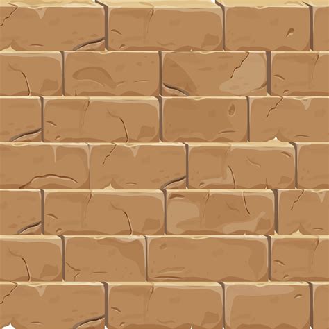 Stone wall from bricks, rock, game background medieval in cartoon style ...