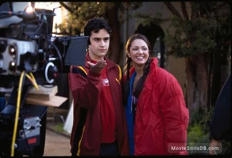 Clockstoppers - Behind the scenes photo of Jesse Bradford & Paula Garcés