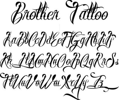 Script Lettering Tattoo Fonts