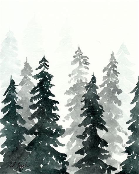 Grow Creative Blog: Wintery Watercolor Forest Tutorial