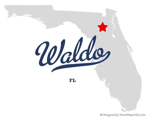 Map of Waldo, FL, Florida