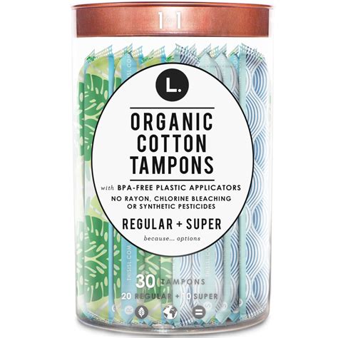 Always L Organic Cotton Tampons Duo Pack - Regular & Super Absorbency ...