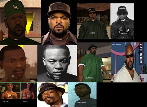 Straight outta compton characters vs. GTA San Andreas characters - 9GAG