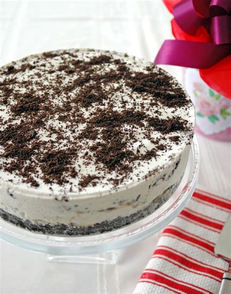 Vanilla-Caramel Ice Cream Cake with Oreo Crust