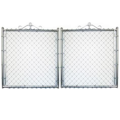 Shop Galvanized Steel Chain-Link Fence Gate (Common: 4-ft x 12-ft ...