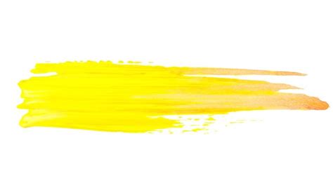 Premium Photo | Png stroke of yellow paint isolated on white background