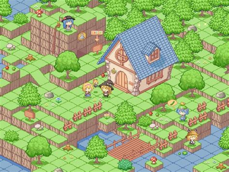 unknown JP isometric game | Pixel art design, Pixel art, Pixel art games