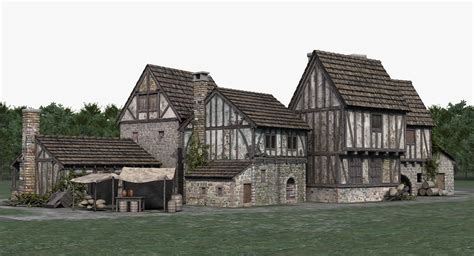 3D medieval town village model - TurboSquid 1198333