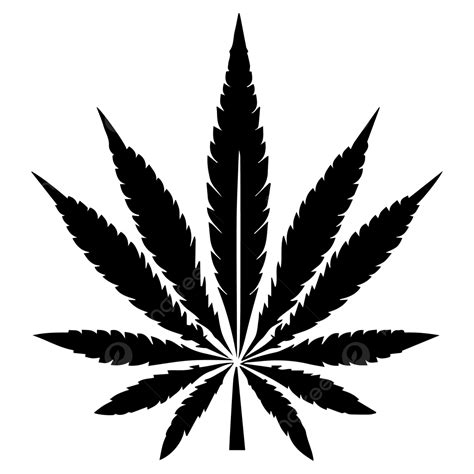 Cannabis Leaf Black Icon Vector, Cannabis Leaf, Ganja Leaf, Marijuana ...