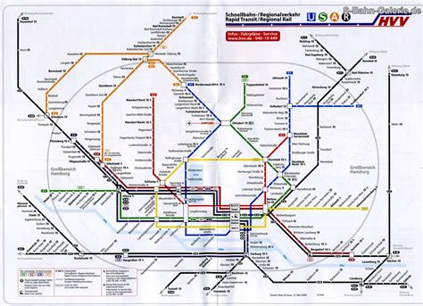 Netzplan HVV - S-Bahn Hamburg