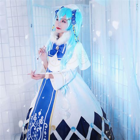 Vocaloid 2021 Snow Miku Hatsune Miku Halloween Cosplay Costume – Gcosplay