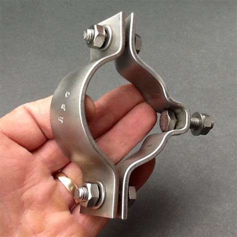 DN40 Universal Pipe Clamp Stainless Steel 316L Pipe Clamp Bracket