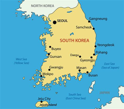 Map South Korea