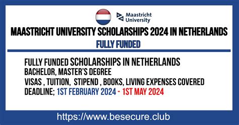 Maastricht University Scholarships 2024 in Netherlands (Fully Funded)