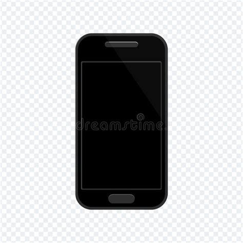 Black Smartphone with Blue Screen Stock Vector - Illustration of ...