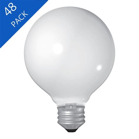 GE Classic G25 Soft White Medium Dimmable Light Bulb (48-Pack) at Lowes.com