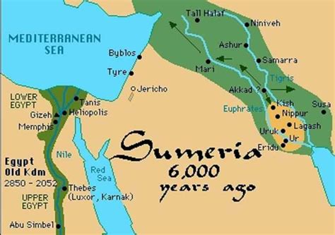 Sumer Mesopotamia Map