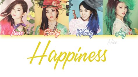 Red Velvet Happiness Lyrics / Red Velvet - Happiness Lyrics Color Code ...