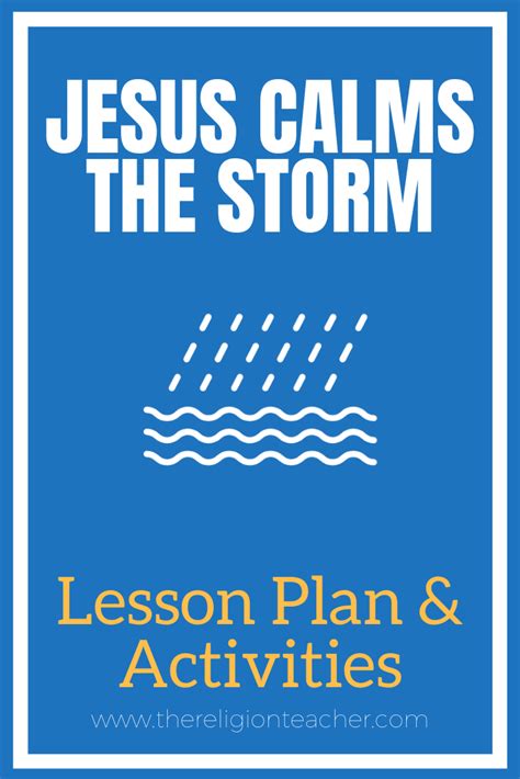 Jesus Calms the Storm Lesson Plan & Activities