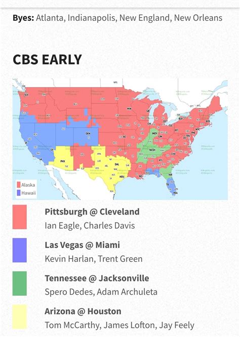 NFL Coverage Map for Week 11 Steeler Game : r/steelers