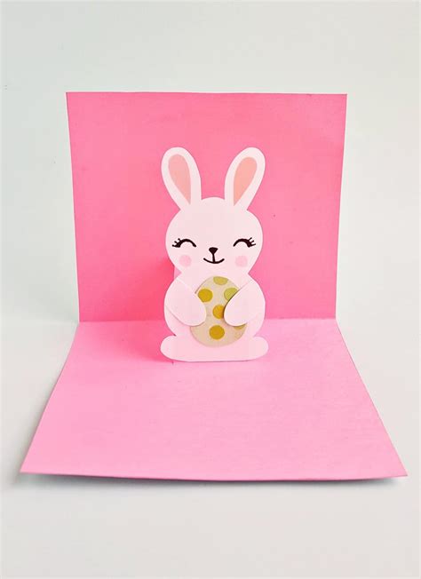 Pop-Up Bunny Easter Card - Cute Easter Craft for Kids With Free Printable