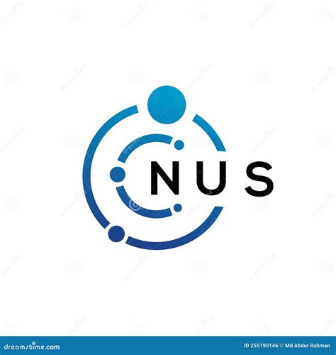 NUS Letter Technology Logo Design on White Background. NUS Creative ...