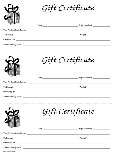 Free printable gift certificate templates word - fitnesslasopa