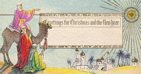 Christmas Greetings 173 - The three magi - Vintage Christmas Cards ...