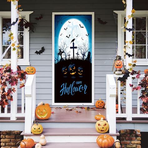 Halloween Night Door Cover Halloween Decor Halloween Decor Outdoor ...