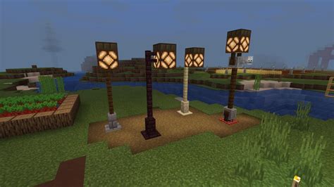 Several simple automatic street lamp designs for your world : Minecraft