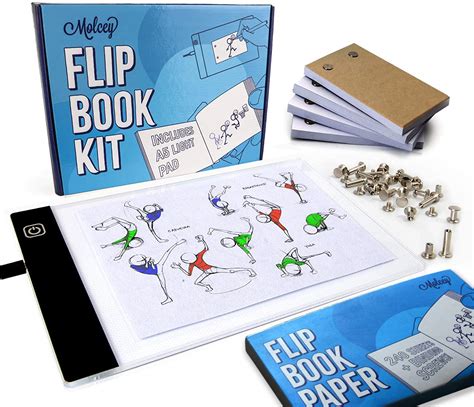 Buy Flip Book Kit with LED Light Pad. Includes 240 Sheets Flip Book ...