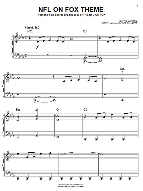 NFL On Fox Theme | Sheet Music Direct