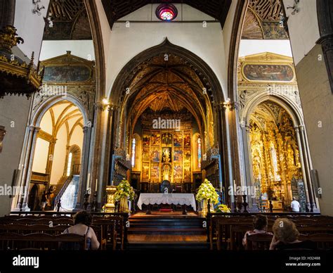 Interior view of the Funchal cathedral Sé Catedral de Nossa Senhora da ...