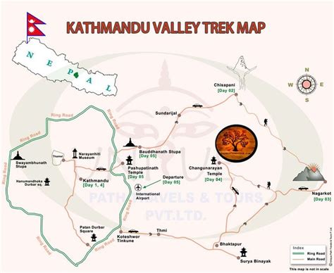 Kathmandu Valley Trekking Map | Village tours, Kathmandu valley, Kathmandu