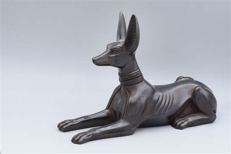 Ancient Egyptian Anubis Jackal Dog God of Underworld w Scales Figurine ...