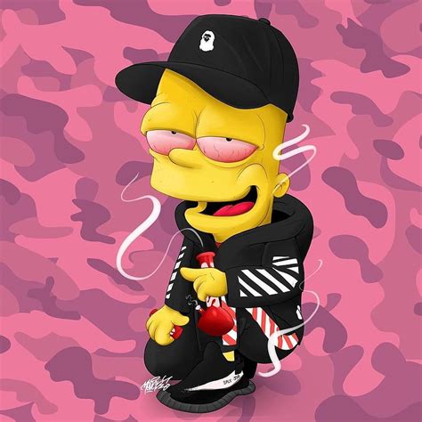 Bart Simpson Weed, gangster bart simpson HD phone wallpaper | Pxfuel