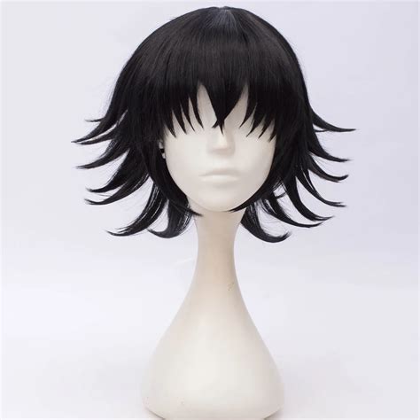 Anime 30cm Black Short Wavy Hair Unisex Daily Basic Heat Resistant ...